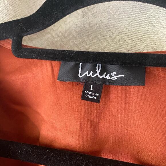 🆕 NWT Lulus terracota vegan washed faux suede midi dress - Picture 10 of 16